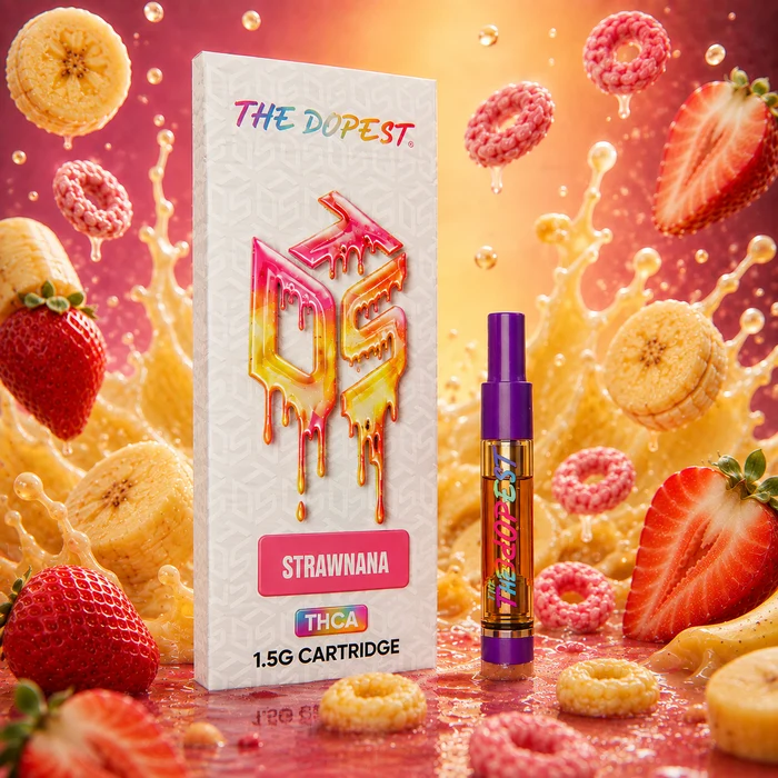 Strawnana 1.5g Liquid Diamonds THCA Vape Cartridge