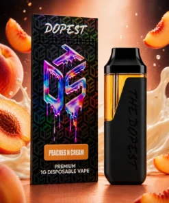 Peaches & Cream Sativa 1g THCA Vape Disposable NEW HARDWARE