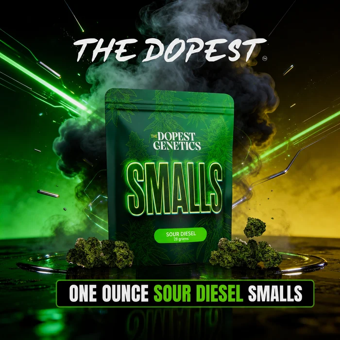 Smalls: SOUR DIESEL Sativa flower 28 grams
