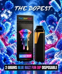 Blue Razz Fun Dip 2G THCA Liquid Diamonds Hybrid Disposable