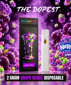 Grape Nerdz 2G THCA Liquid Diamonds Hybrid Disposable