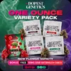 ONE OUNCE BIGS VARIETY PACK + FREE 100MG SOUR WATERMELON CUBES GUMMIES