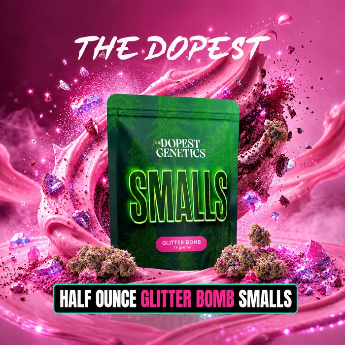 Smalls: Glitter Bomb Indica flower 14 grams