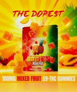 The Dopest Cubes: Mixed Fruit 100mg Delta 9 Gummies
