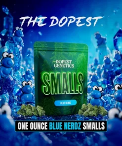 Smalls: Blue Nerdz Hybrid flower 28 grams