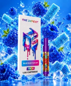 Blue Razz Fun Dip 1.5g Liquid Diamonds Hybrid THCA Vape Cartridge