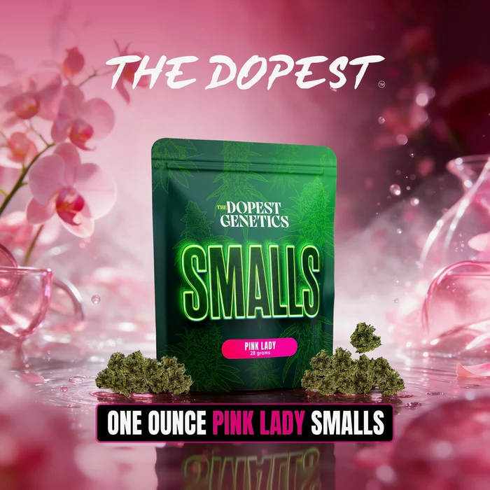 Smalls: Pink Lady Hybrid flower 28 grams