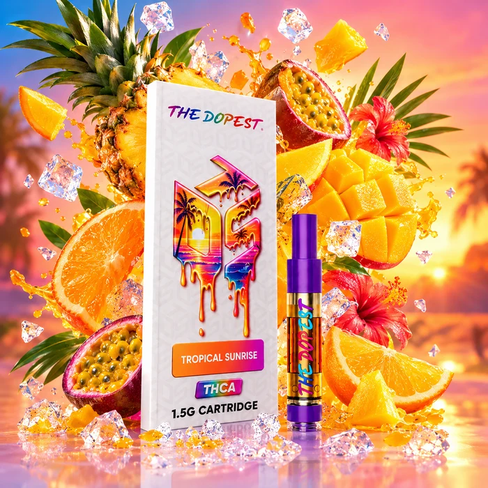 Tropical Sunrise 1.5g Liquid Diamonds THCA Vape Cartridge